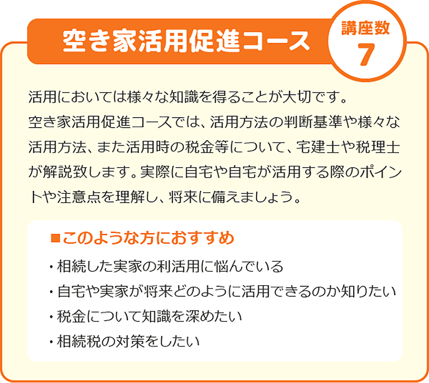 空き家活用促進コース