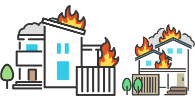 近所からのもらい火で所有する空き家が火事になってしまった。